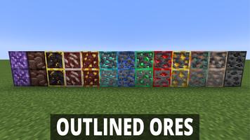 Outlined Ores Mod Minecraft تصوير الشاشة 3
