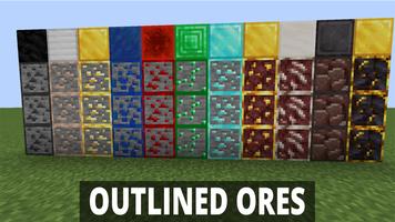 Outlined Ores Mod Minecraft تصوير الشاشة 1
