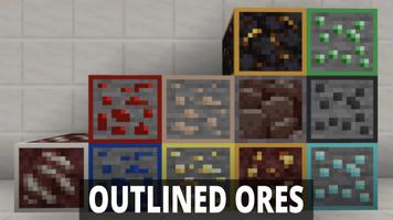 Outlined Ores Mod Minecraft تصوير الشاشة 2