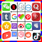 All in one social media apps Zeichen