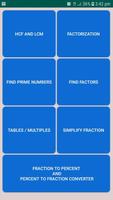 HCF and LCM+Factorization+Frac Poster