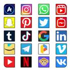 Hub voor social medianetwerken-icoon