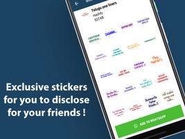 Telugu Stickers for WhatsApp - WAStickerApps capture d'écran 2