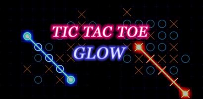 tic tac toe glow XO poster