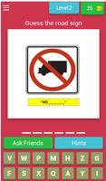 American Road Sign Quiz Game Affiche