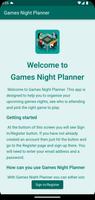 Games Night Planner Cartaz