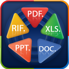 Alle documenten Viewer/Reader PDF Word, bladen,dia-icoon