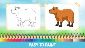 Capybara Coloring Game Masbro Affiche