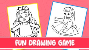 Toys and Dolls Coloring Book پوسٹر