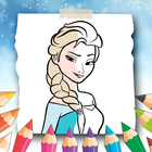 Princess Elssa Coloring Game icône