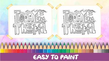 Quote Daily Coloring Book Affiche