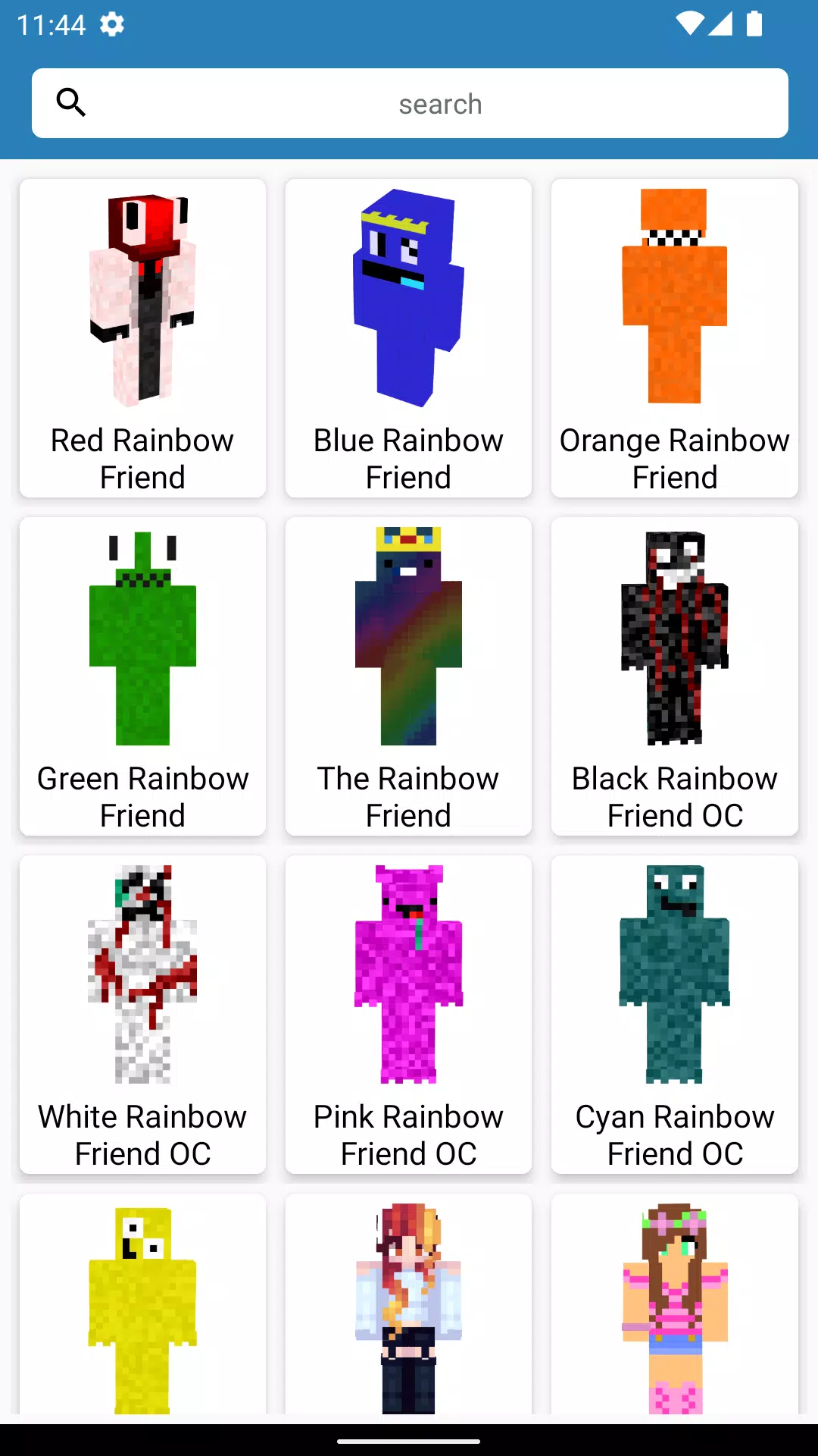 Red RainBow Friends JAVA edition Minecraft Skin
