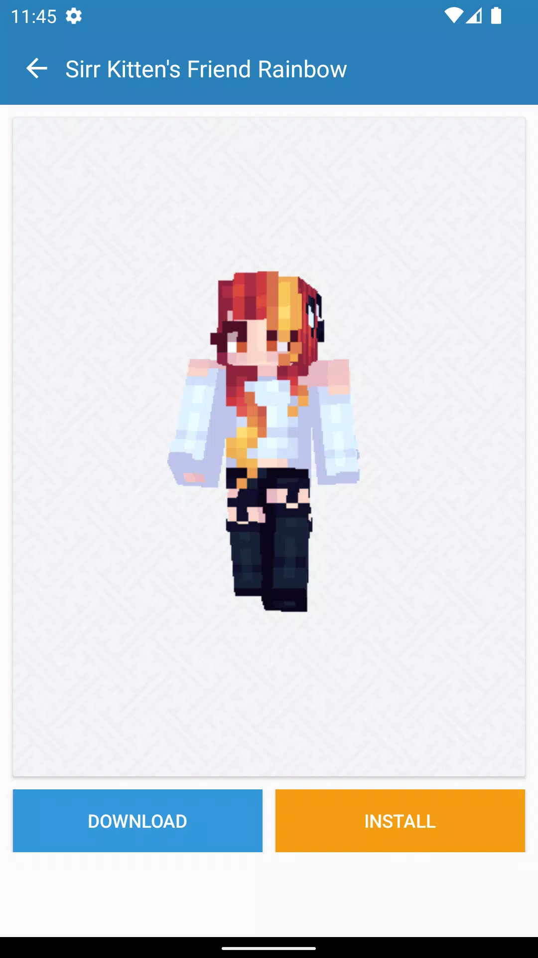 red rainbow friends Minecraft Skin