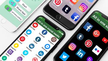 Social media and social network All in one app poster