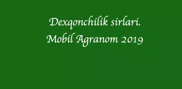 Mobil Agranom - Yangi uzbekcha programma 2019