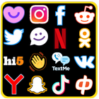 All social media and social networks in 1 App ไอคอน