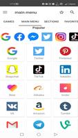 All social media and social networks in one app poster
