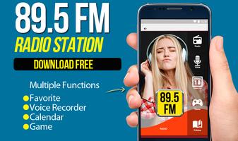 89.5 fm radio music online rádio पोस्टर