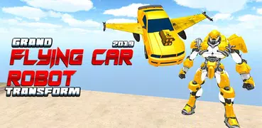 Flying Grand Robot Car Transform Fight 2019