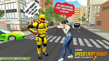 Speed Robot Hero Rescue Games Affiche