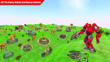 Animal Rescue Game Robot Games تصوير الشاشة 3