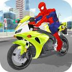 Superhero Stunts Bike Racing Games أيقونة