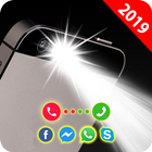 Вспышка по вызову и смс: фонарик светодиодный фон иконка
