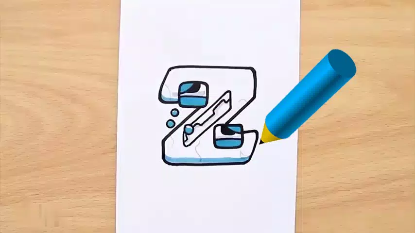 How To Draw Alphabet Lore - Letter Z  Cute Easy Step By Step Drawing  Tutorial 