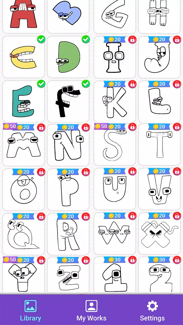 Alphabet Lore coloring 1 APKs - com.alphabetlore.colorbynumber APK Download