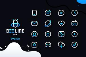 BeeLine Blue IconPack स्क्रीनशॉट 1
