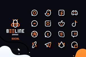 BeeLine Orange IconPack capture d'écran 3