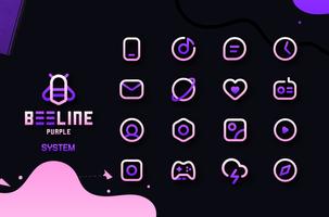 BeeLine Purple Iconpack screenshot 1