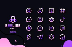 BeeLine Purple Iconpack screenshot 3