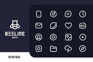 BeeLine White Iconpack Affiche