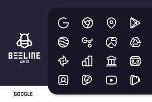 BeeLine White Iconpack скриншот 1