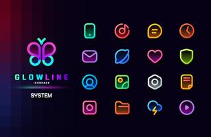 GlowLine Icon Pack Ekran Görüntüsü 1