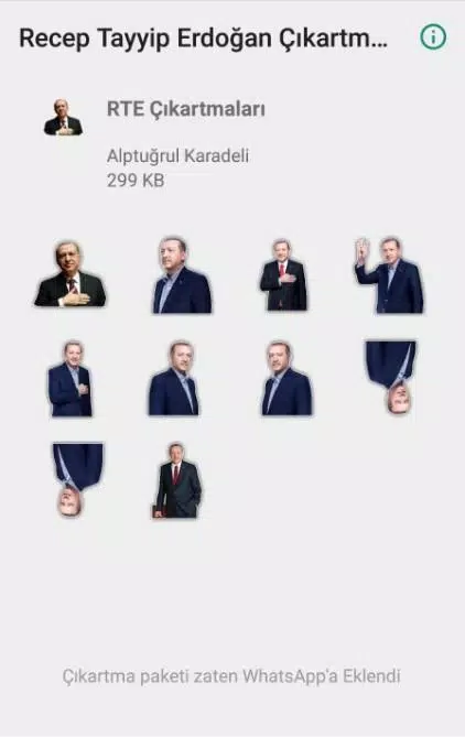 Recep Tayyip Erdoğan Çıkartmaları APK for Android Download