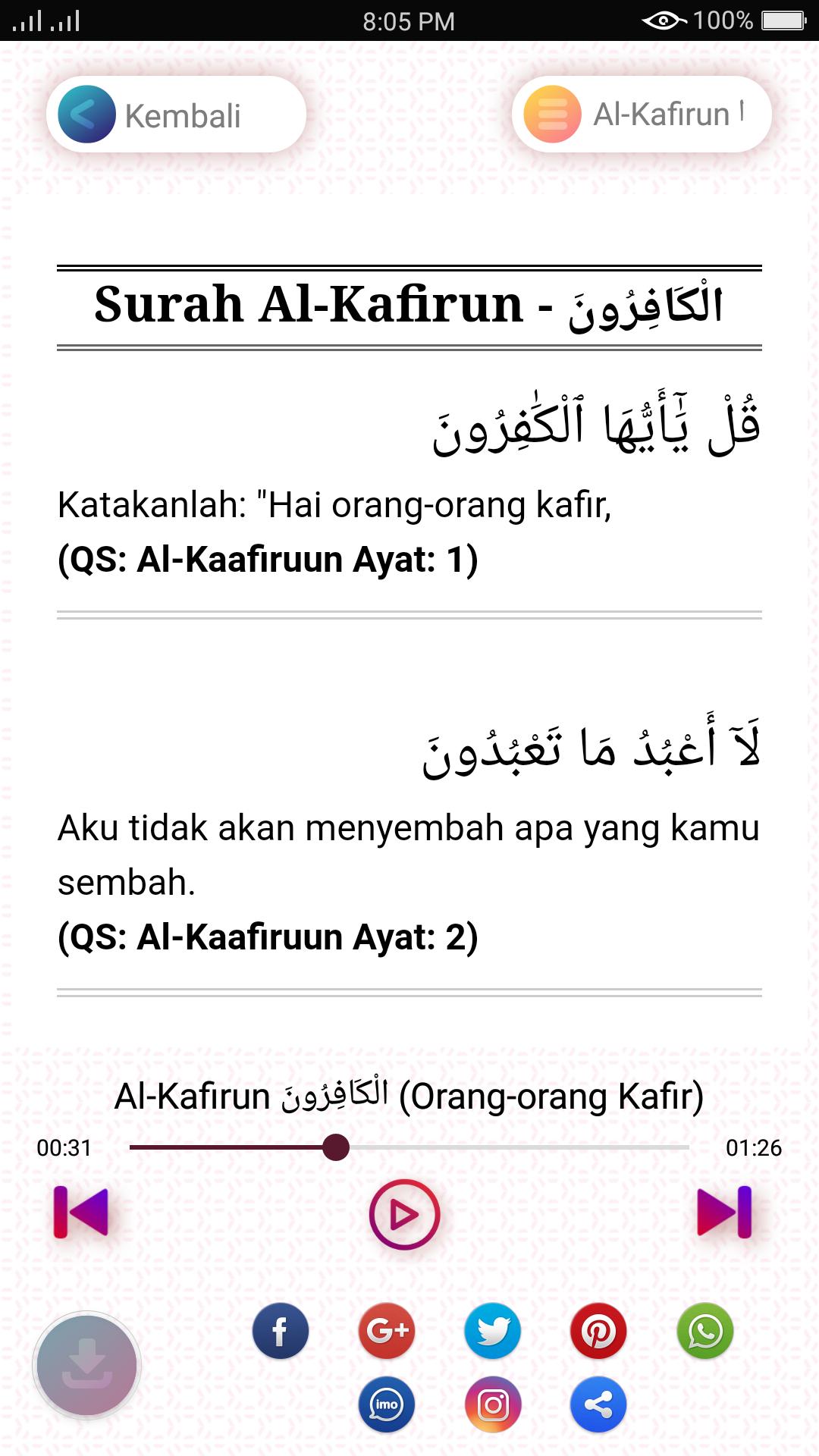 Android용 Hafalan Surat Surat Pendek AlQuran - APK 다운로드