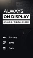 항상 화면에 디지털 시계 및 아날로그 시계 앱 표시 포스터
