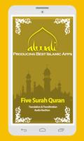 Five Surah Of Quran Affiche