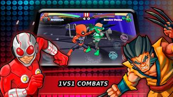 Poster Superheroes Fighting Games