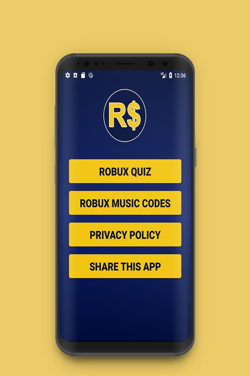 Free Robux Quiz New Music Id Codes For Android Apk Download - roblox song remix id free robux android 2019