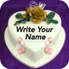 ikon Name On Birthday Cake