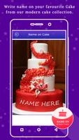Name On Birthday Cake Plakat
