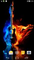 Burning Guitar Live Wallpaper ポスター