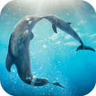 Дельфины живые обои иконка