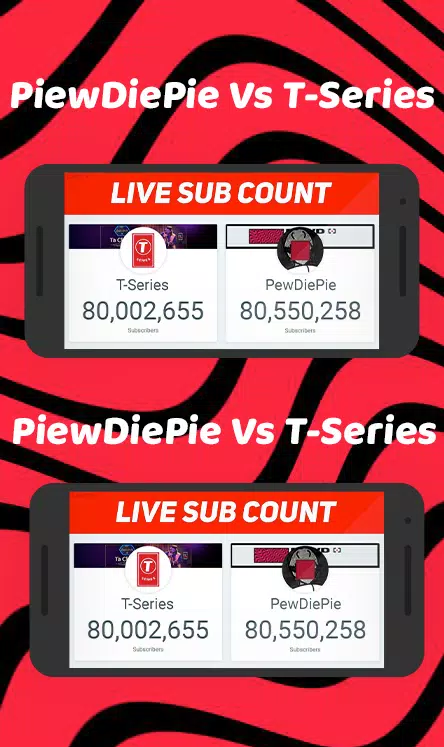 PEWDIEPIE VS T-SERIES LIVE SUB COUNT APK for Android Download