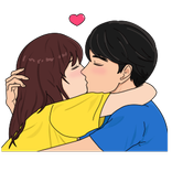 Animated Sticker Kiss