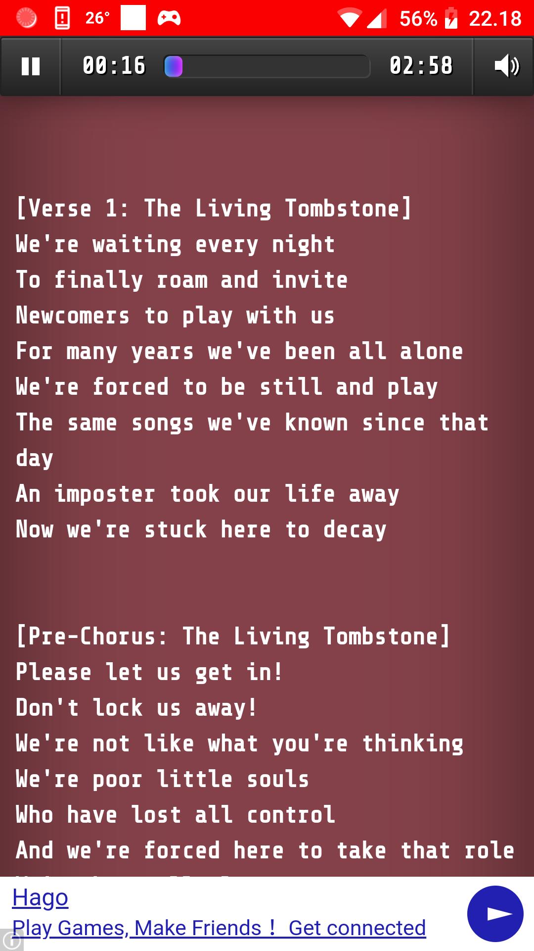 Fnaf 1 Song Lyrics