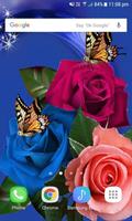 Multicolor Roses Butterfly LWP captura de pantalla 1